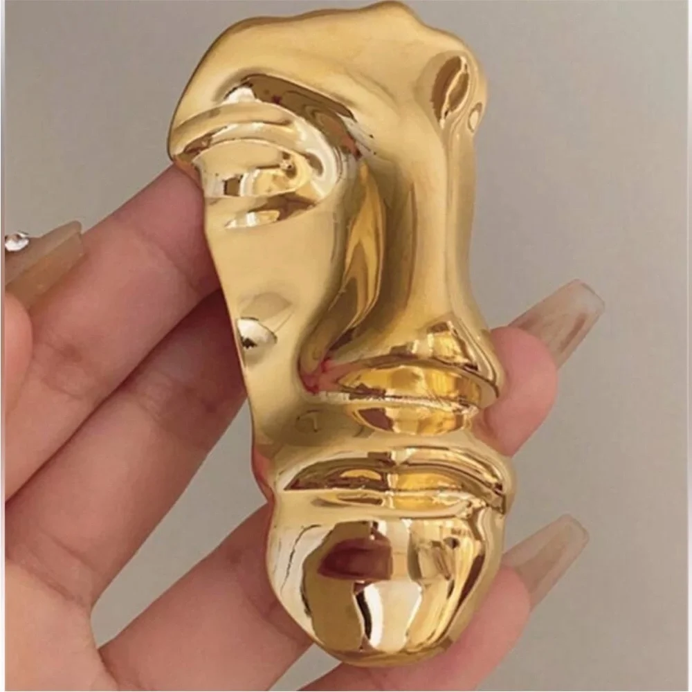Eclipse Visage Sculptural Brooch